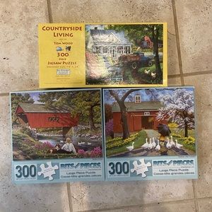 Three 300 piece puzzle bundle x3 jigsaw puzzle